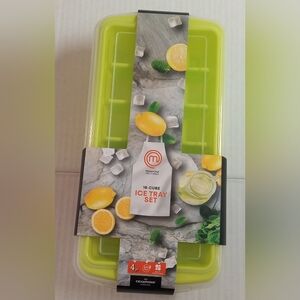 Master Chef Lime Ice Tray Set 18 Cube NEW 4 Piece the Champion Collection